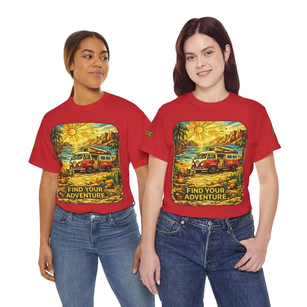 17954808442294023334_2048.jpeg Unisex Heavy Cotton Tee — "Find Your Adventure" Design Cubic-Line