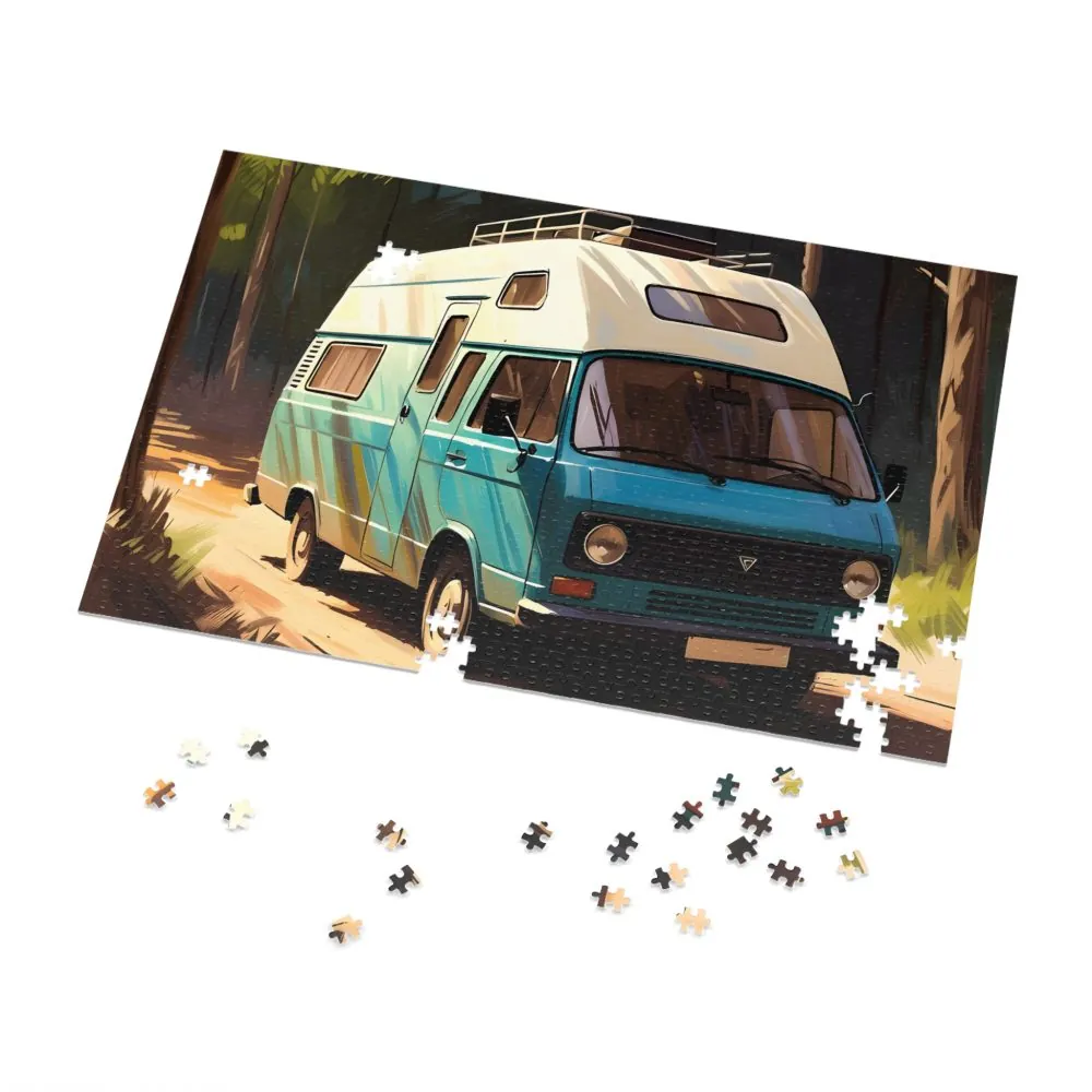 Jigsaw Puzzle with Tin — Retro Camper Van