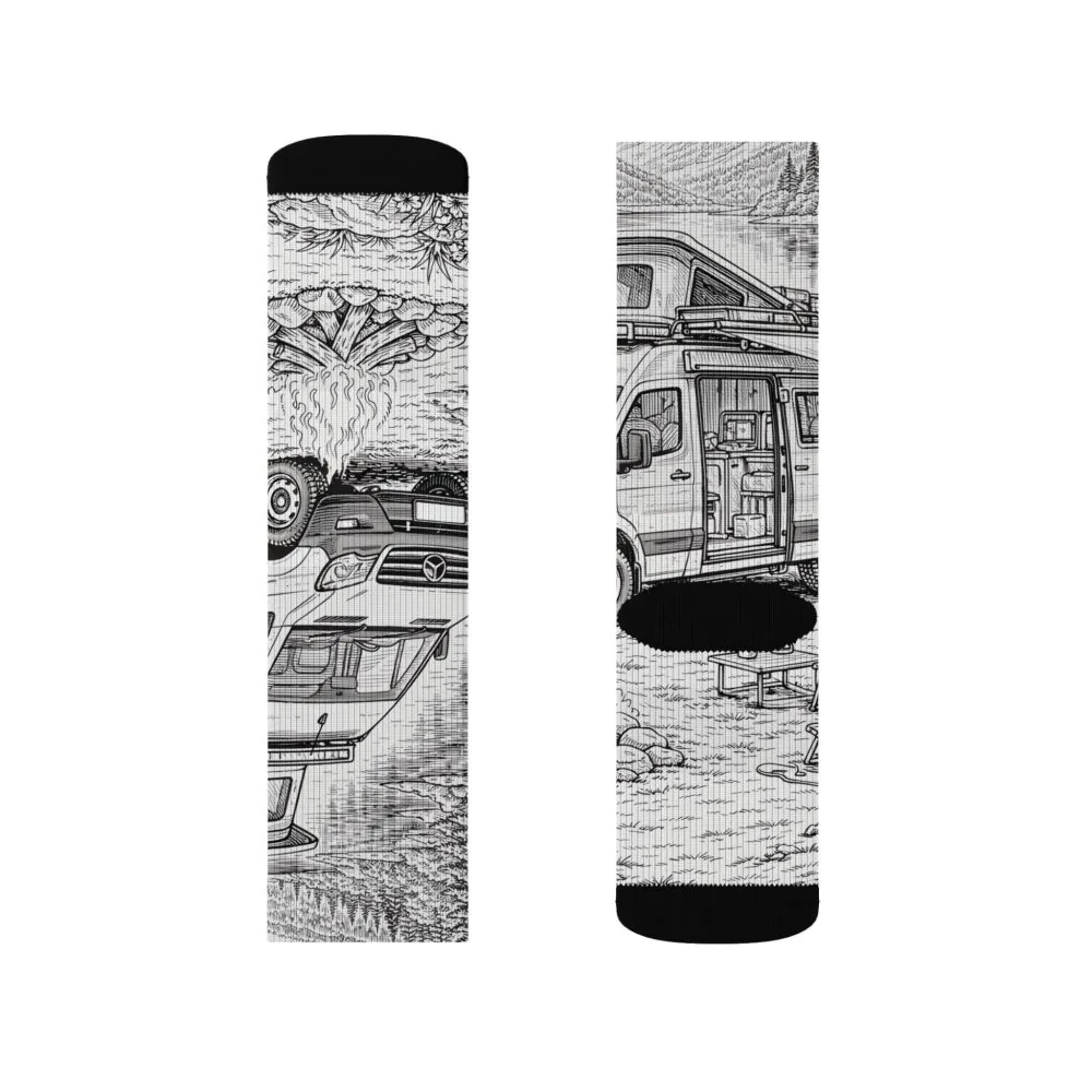 17964579656193441496_2048.jpeg Sublimation Socks — Retro Camper Roadtrip Crew Socks