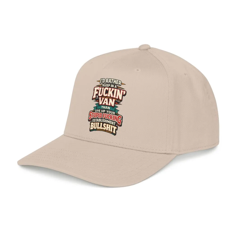 Baseball Cap - "I´d Rather Sleep in A Fucking Van" Design F**K-Line