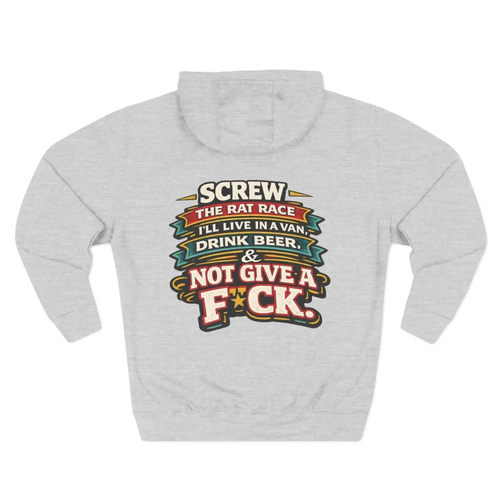 1798280961303359367_2048.jpeg Three-Panel Fleece Hoodie - "Screw The Rat Race" Design F**K-Line