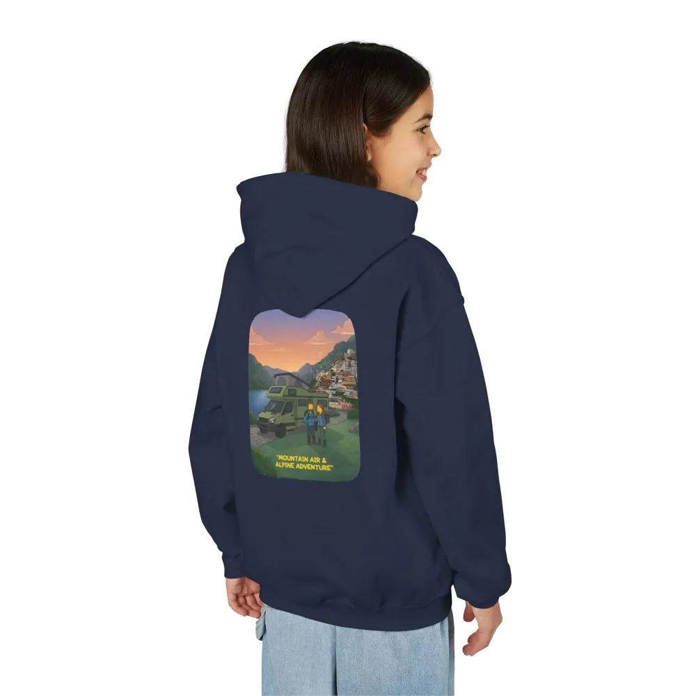 17988865554287642545_2048.jpeg Youth Hoodie(Gildan) – "Mountain Air And Alpine Adventure" (Design Sitcom-Line)