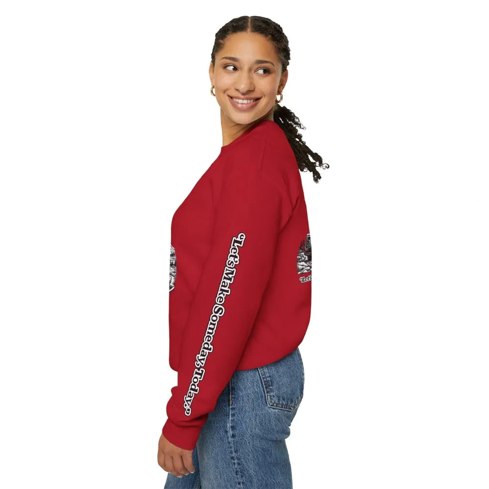 18023854264903620357_2048.jpeg Unisex Heavy Blend™ Crewneck Sweatshirt — "Lets make Someday, Today?" Design Minimal-Line