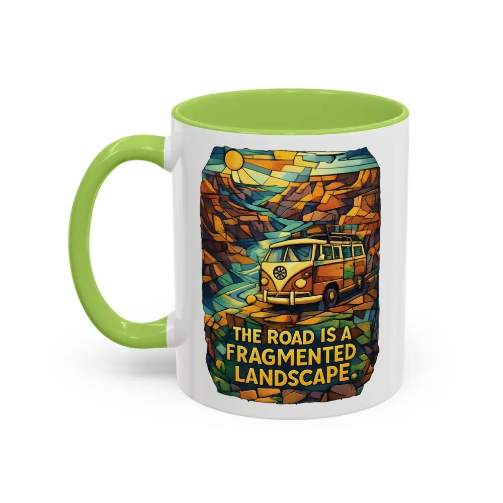 18027068133159071741_2048.jpeg Accent Coffee Mug (11, 15oz) — "The Road Is A Fragmented Landscape" Design Cubic-Line