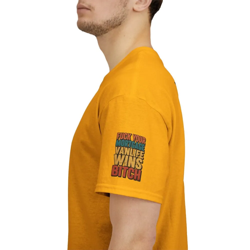 Unisex Heavy Cotton Tee — "Fuck Your Mortgage" Design F**K-Line