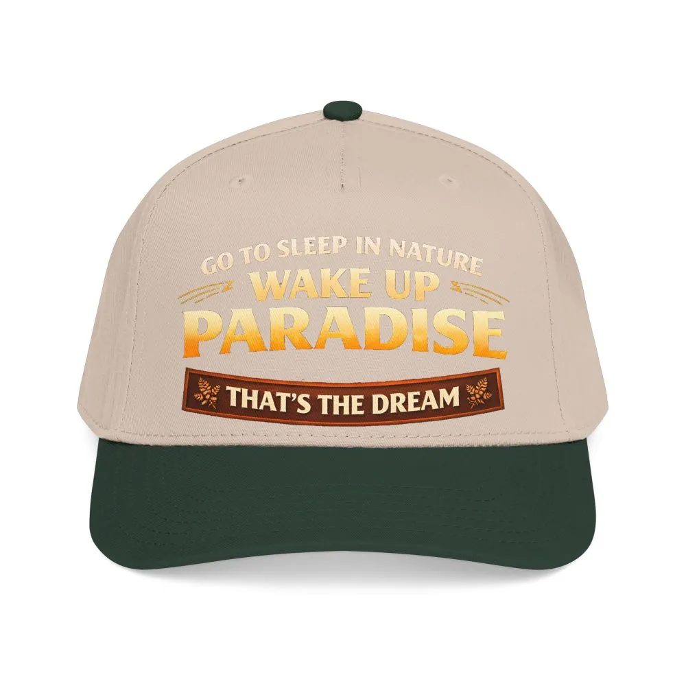 18057194038776320164_2048.jpeg Baseball Cap - "Go sleep Nature-Wake Up Paradise" Design Scenic-Line