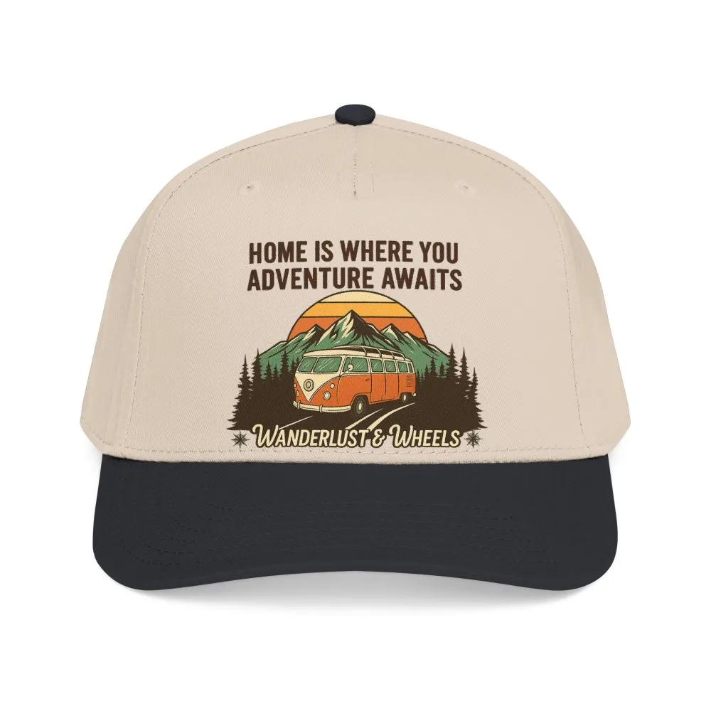 18068856418371527375_2048.jpeg Baseball Cap - "Home Is Where You Adventure Awaits" Mid Profile Baseball Cap