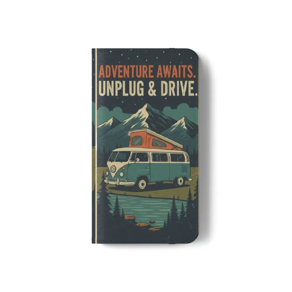 Flip Phone Case — "Fuel Your Journey, Not the Wifi" Wallet Cover