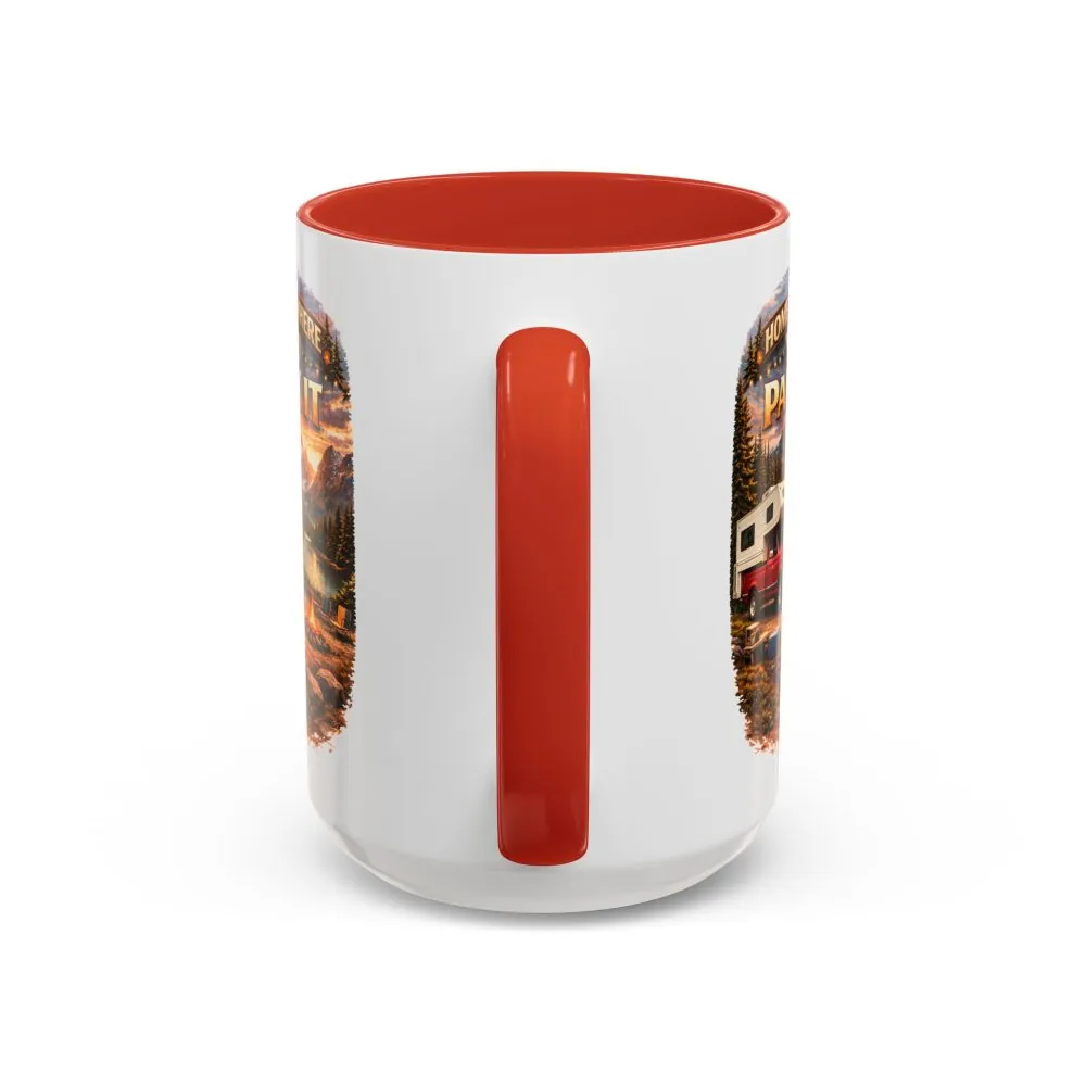 18102259436357001309_2048.jpeg Accent Coffee Mug (11, 15oz) — "Home Is Where You Park It" Design Scenic-Line
