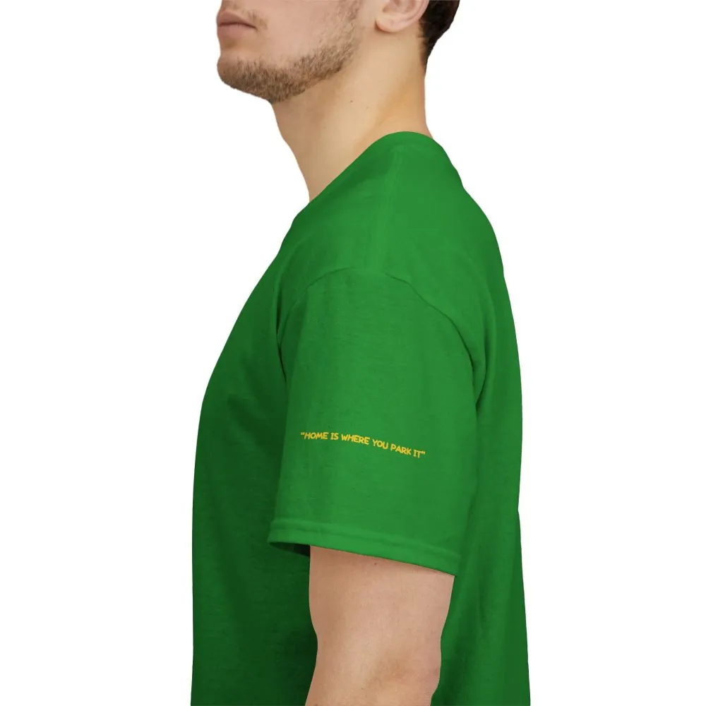 Unisex Heavy Cotton Tee — "Home Is Where You Park It" Design Sitcom-Line