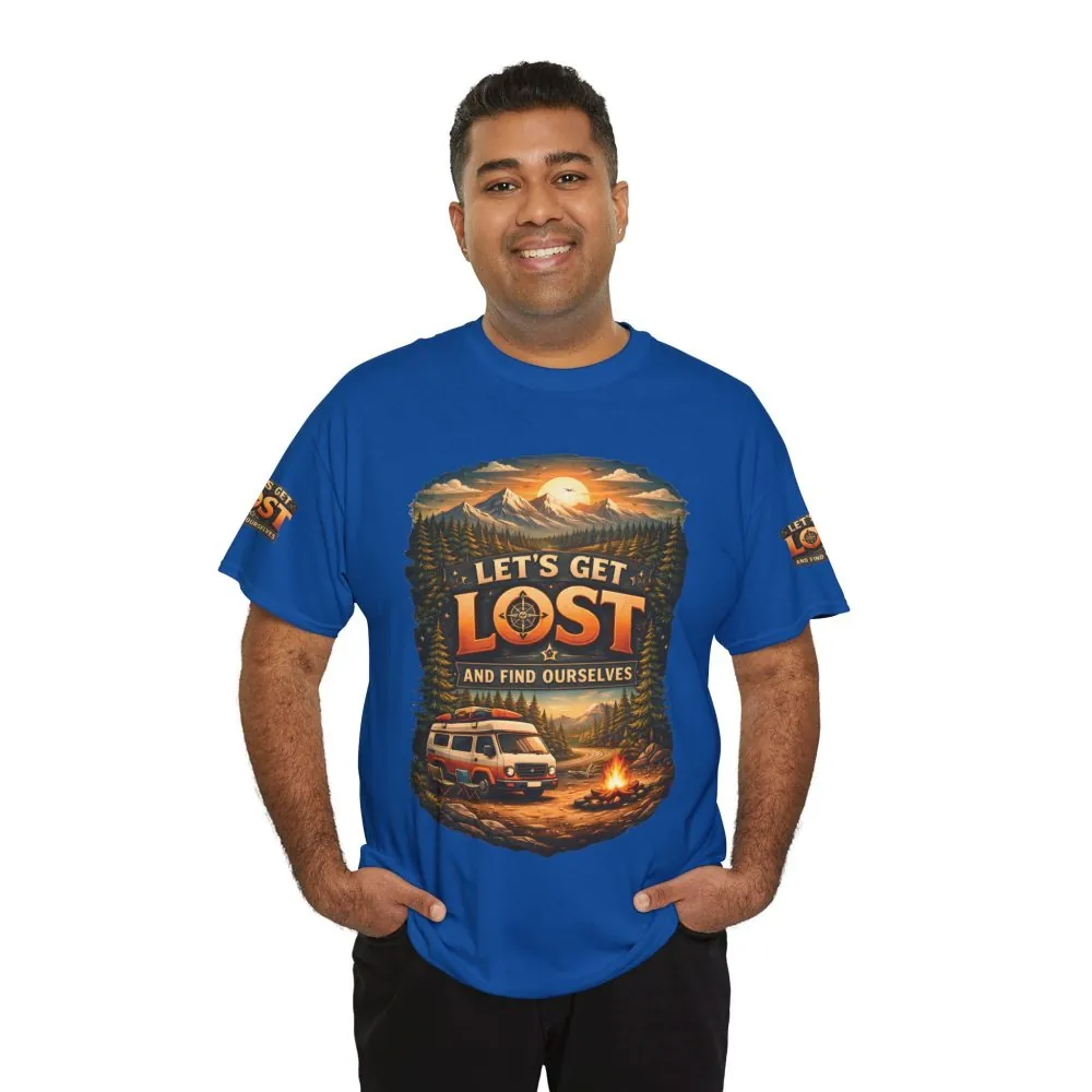 Unisex Heavy Cotton Tee — "Let´s Get Lost And Found Ourselfs" Design Scenic-Line