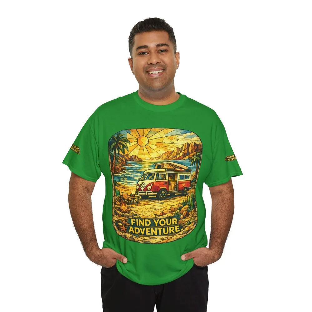 18147014247525378311_2048.jpeg Unisex Heavy Cotton Tee — "Find Your Adventure" Design Cubic-Line