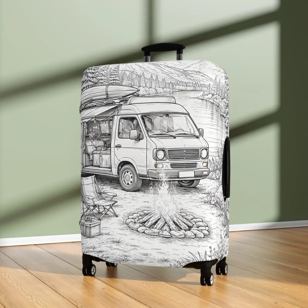 18147913764733597934_2048.jpeg Luggage Cover — Adventure Camper Sketch Travel Suitcase