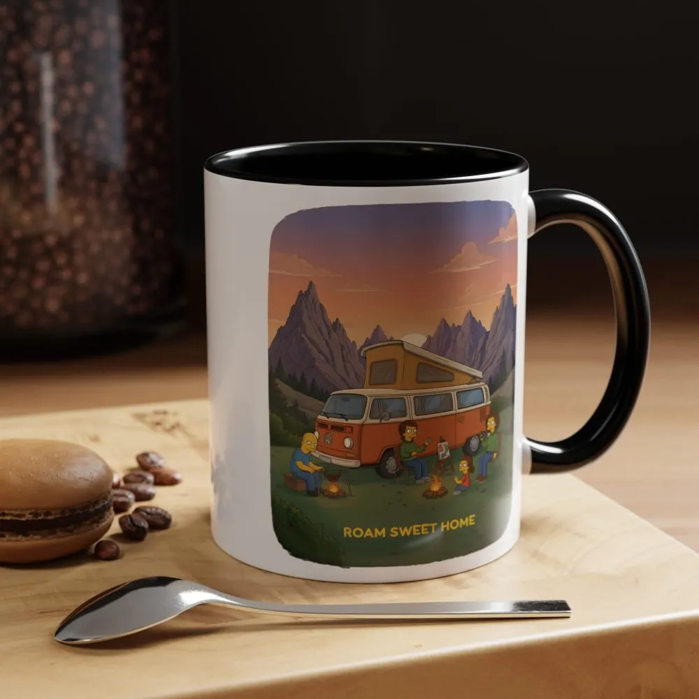 Accent Coffee Mug (11, 15oz) — "Roam Sweet Home" Design Sitcom-Line