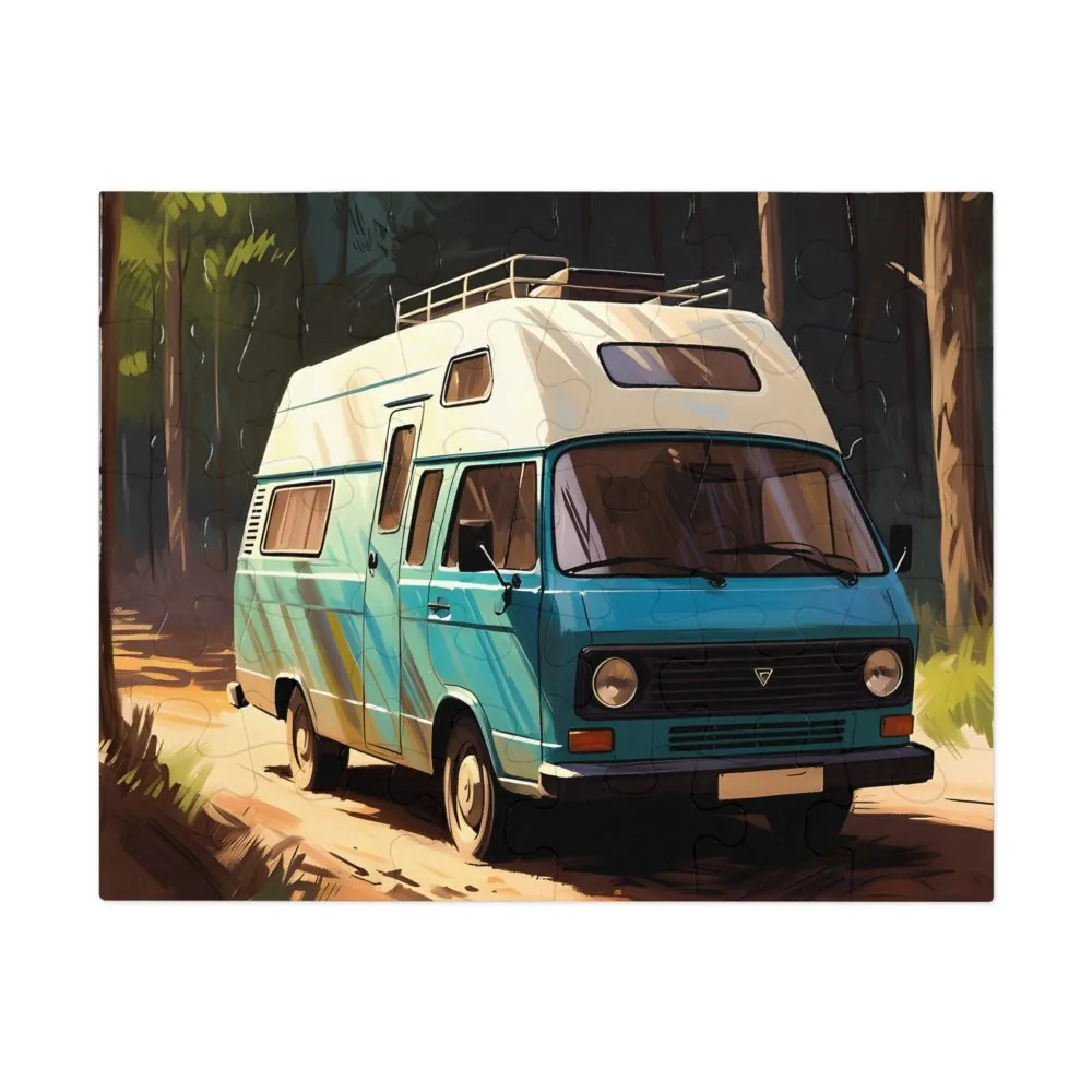 Jigsaw Puzzle with Tin — Retro Camper Van