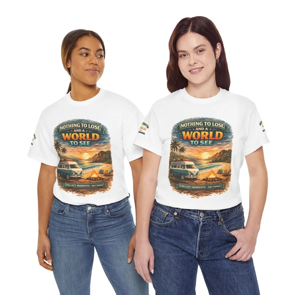 Unisex Heavy Cotton Tee — "Nothing To Lose " Design Scenic-Line