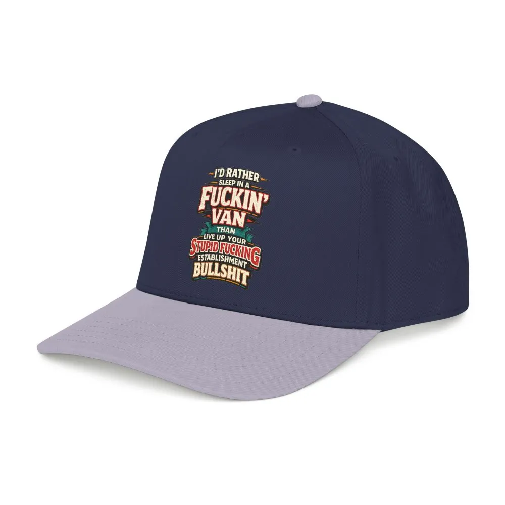 Baseball Cap - "I´d Rather Sleep in A Fucking Van" Design F**K-Line