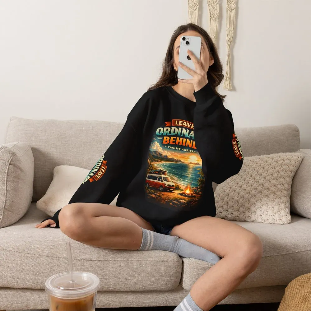 Unisex Heavy Blend™ Crewneck Sweatshirt — "Leave Ordinary Behind" Design Scenic-Line
