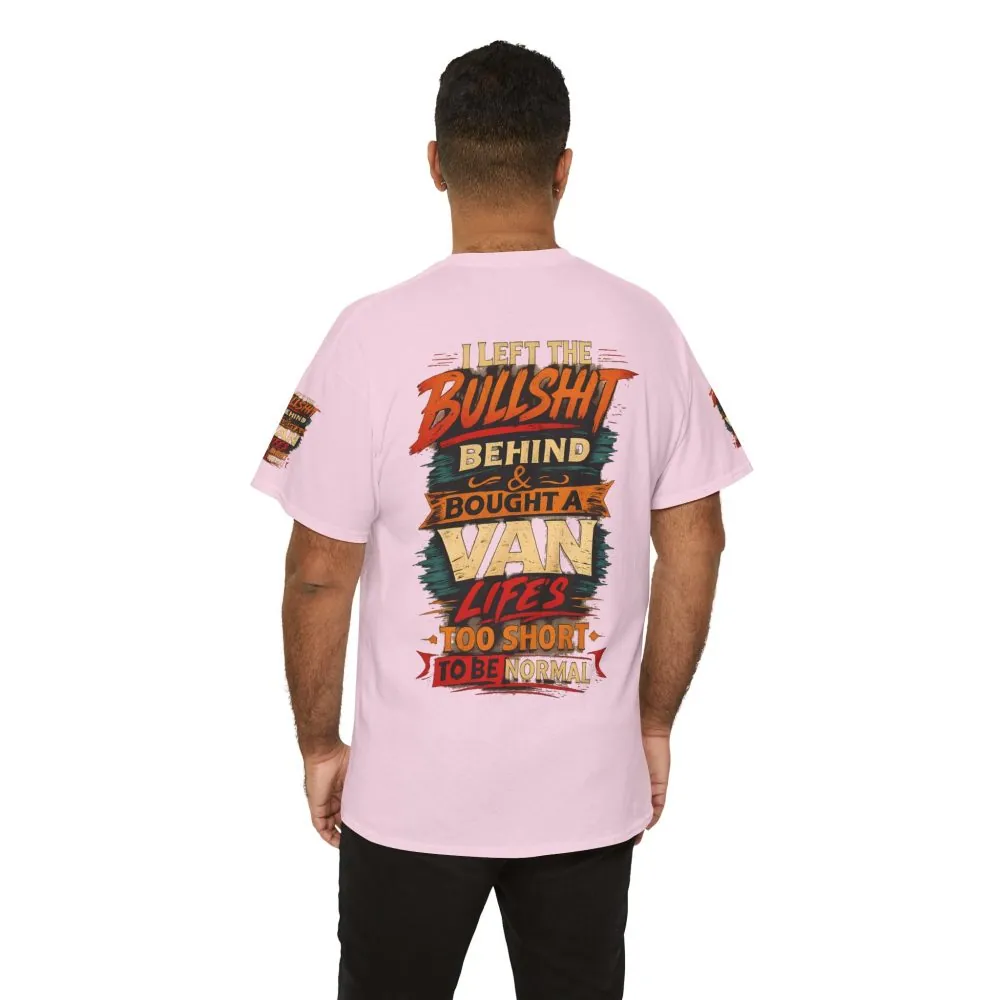 Unisex Heavy Cotton Tee — "I Left The Bullshit" Design F**K-Line