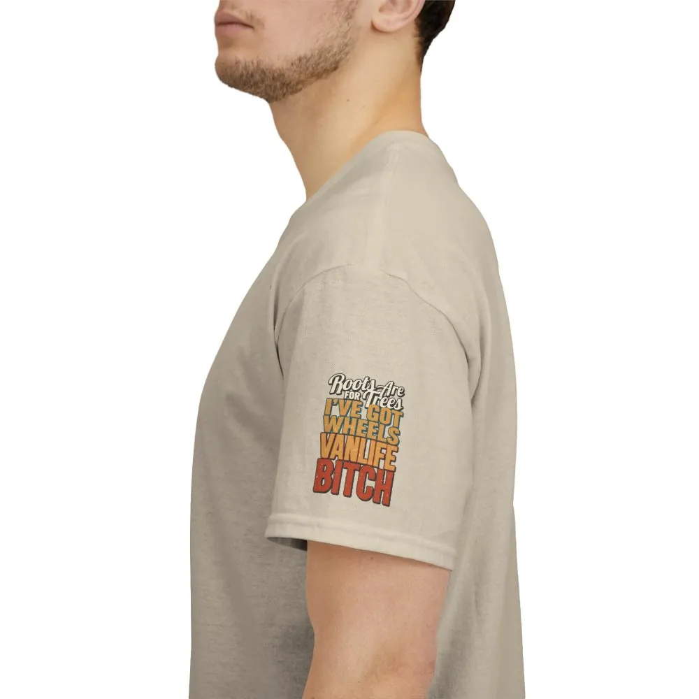 Unisex Heavy Cotton Tee — "Roots Are For Trees" Design F**K-Line