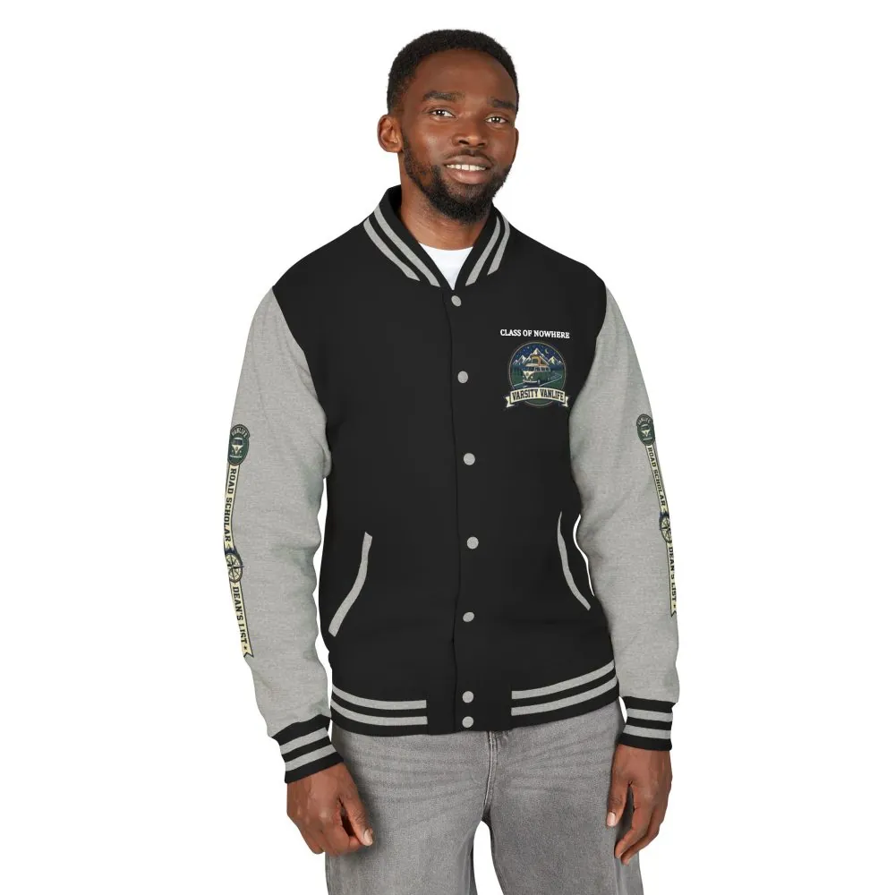 18315575770968847555_2048.jpeg Unisex Heavyweight Letterman Jacket (Awdis) —"Adventure Academy" Road Trip Team Varsity Jacket