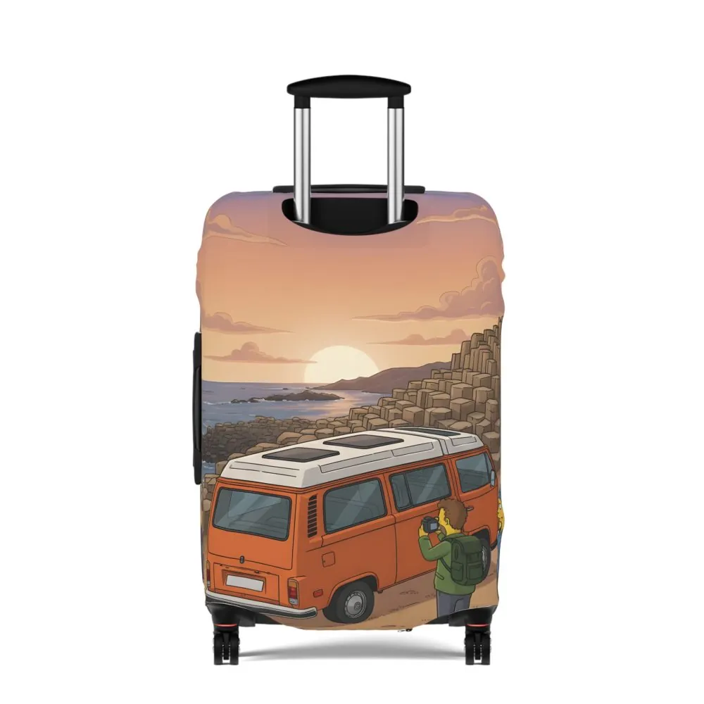 Luggage Cover — Adventure Camper Sketch Travel Suitcase(Design Sitcom-Line)