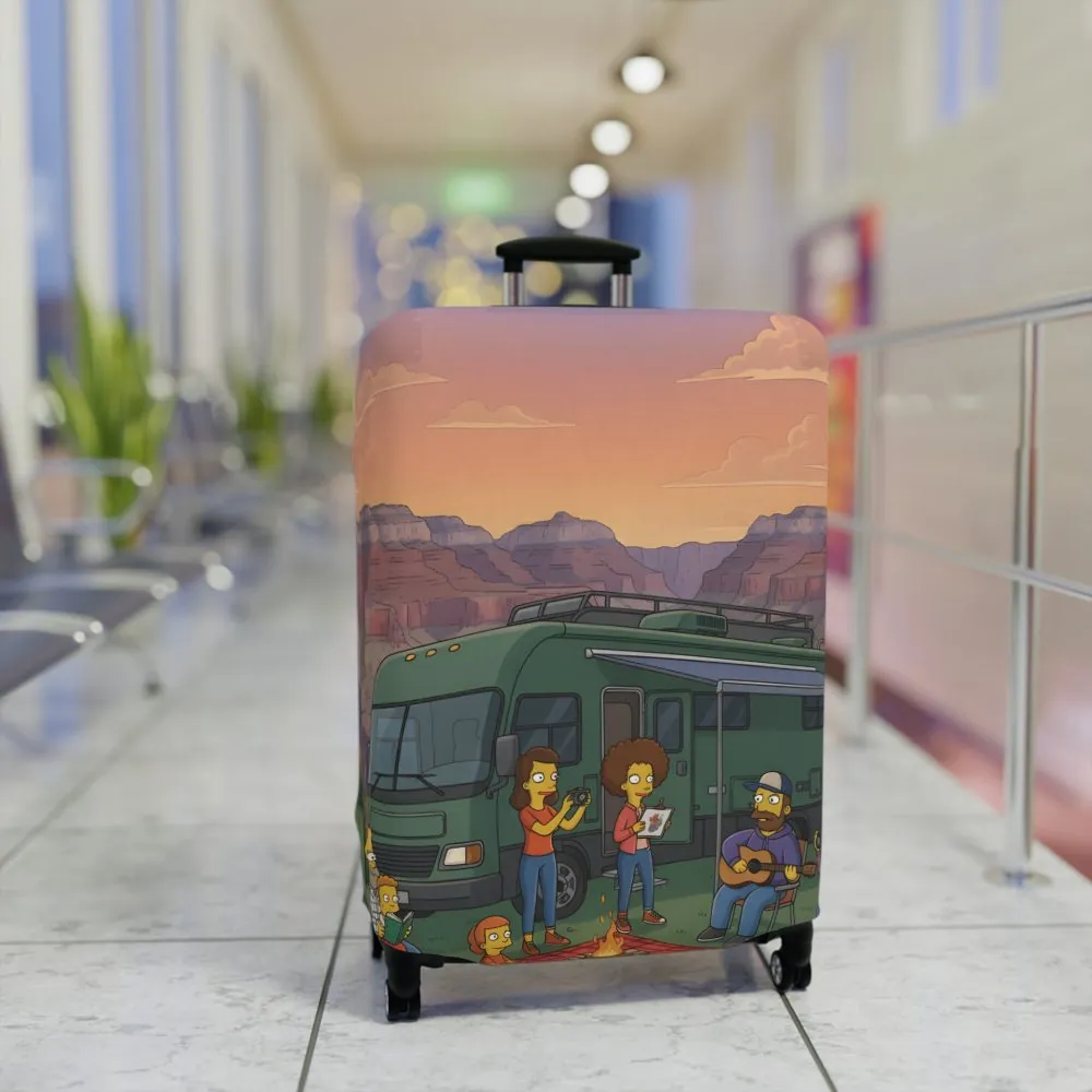 1834819709323846252_2048.jpeg Luggage Cover — Adventure Camper Sketch Travel Suitcase(Design Sitcom-Line)