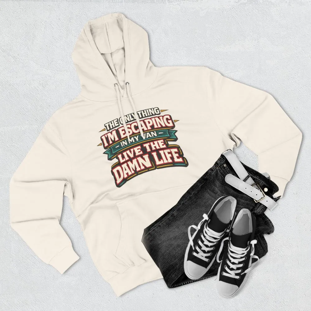 Three-Panel Fleece Hoodie - "The Only Thing I´m Escaping" Design F**K-Line