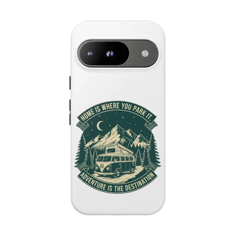 1836907741119611640_2048.jpeg Phone Case — "Home Is Where You Park It-Adventure is the destination" Camper Van Design