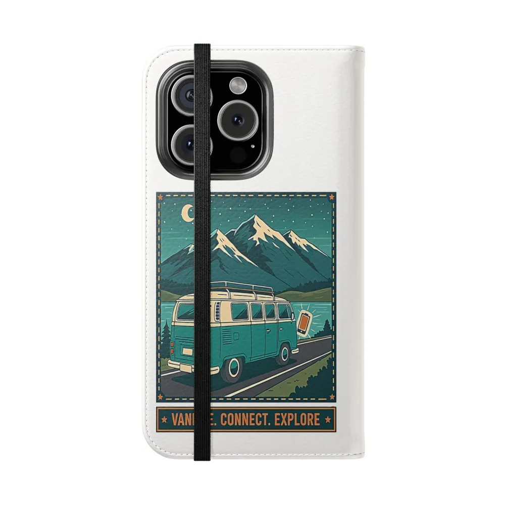 18378174096946354412_2048.jpeg Flip Phone Case — “WiFi Where the Roam Is” Vanlife Wallet Case