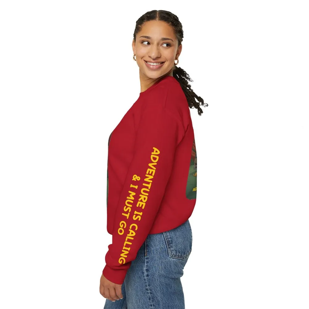 18384780726115597787_2048.jpeg Unisex Heavy Blend™ Crewneck Sweatshirt — "Adventure Is Calling-I Must Go" Design Sitcom-Line