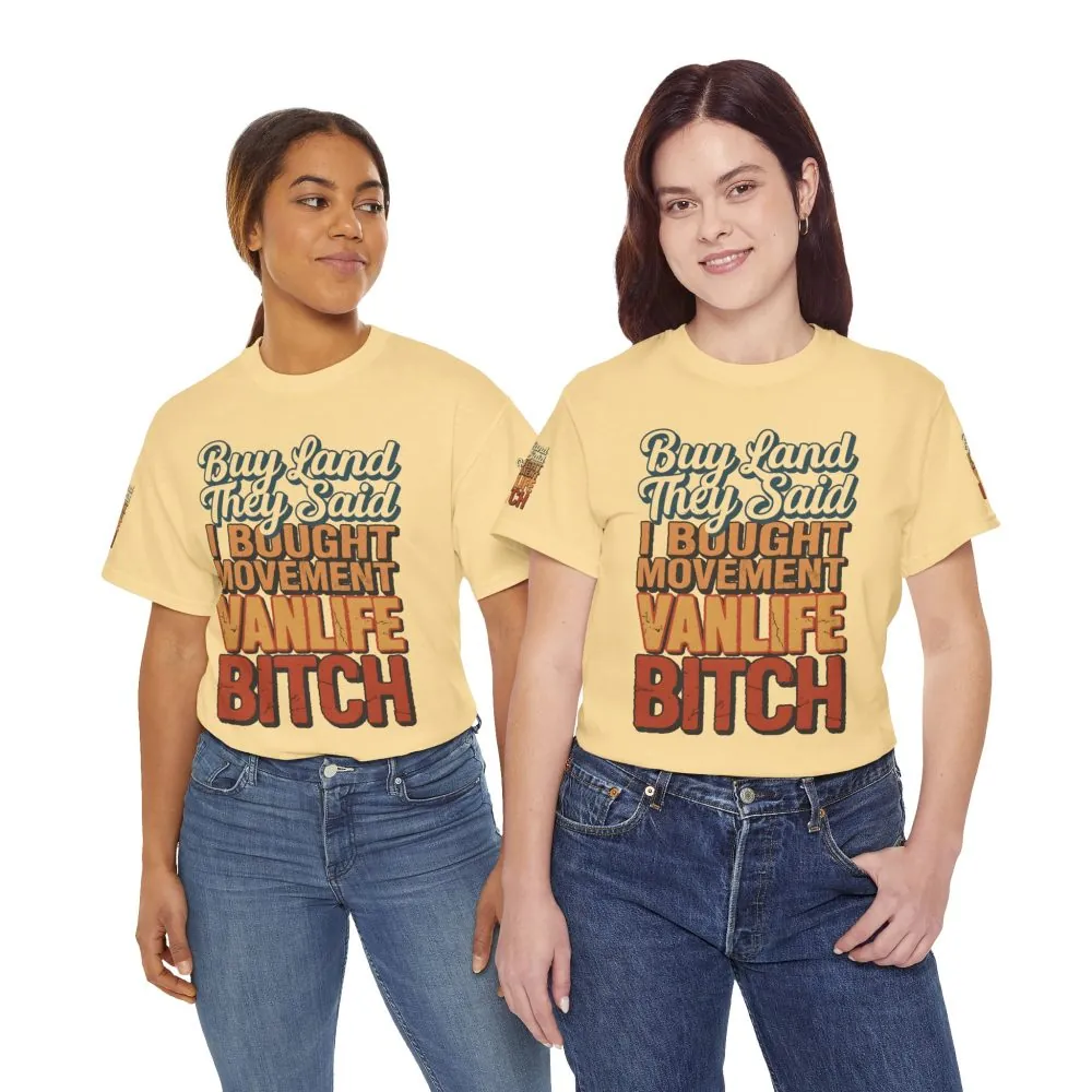 18393238585056025730_2048.jpeg Unisex Heavy Cotton Tee — "Buy Land They Said" Design F**K-Line