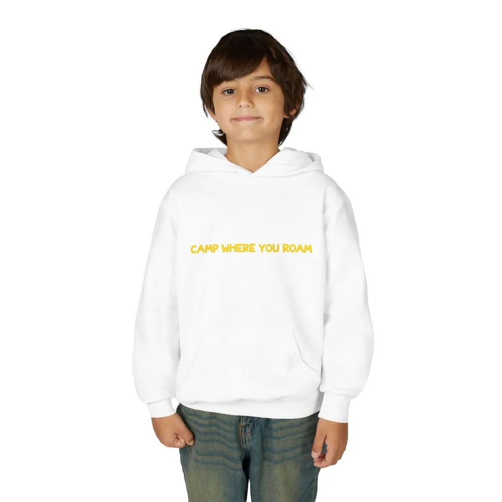 Youth Hoodie(Gildan) – "Camp Where You Roam" (Design Sitcom-Line)