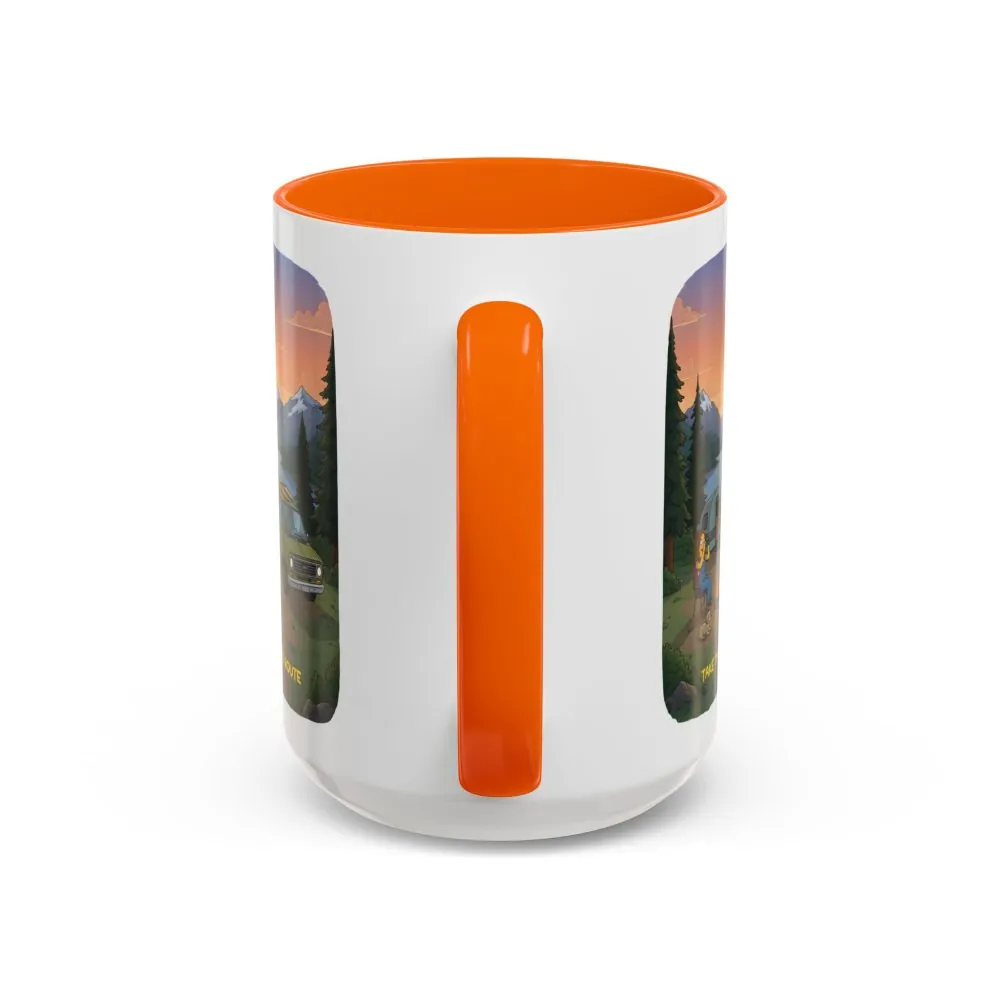 1850397556711528903_2048.jpeg Accent Coffee Mug (11, 15oz) — "Take The Scenic Route" Design Sitcom-Line