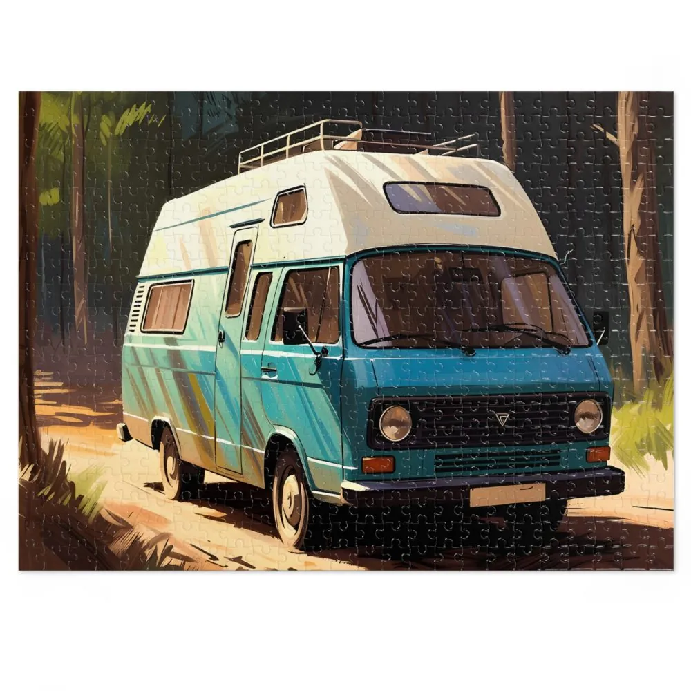 Jigsaw Puzzle with Tin — Retro Camper Van