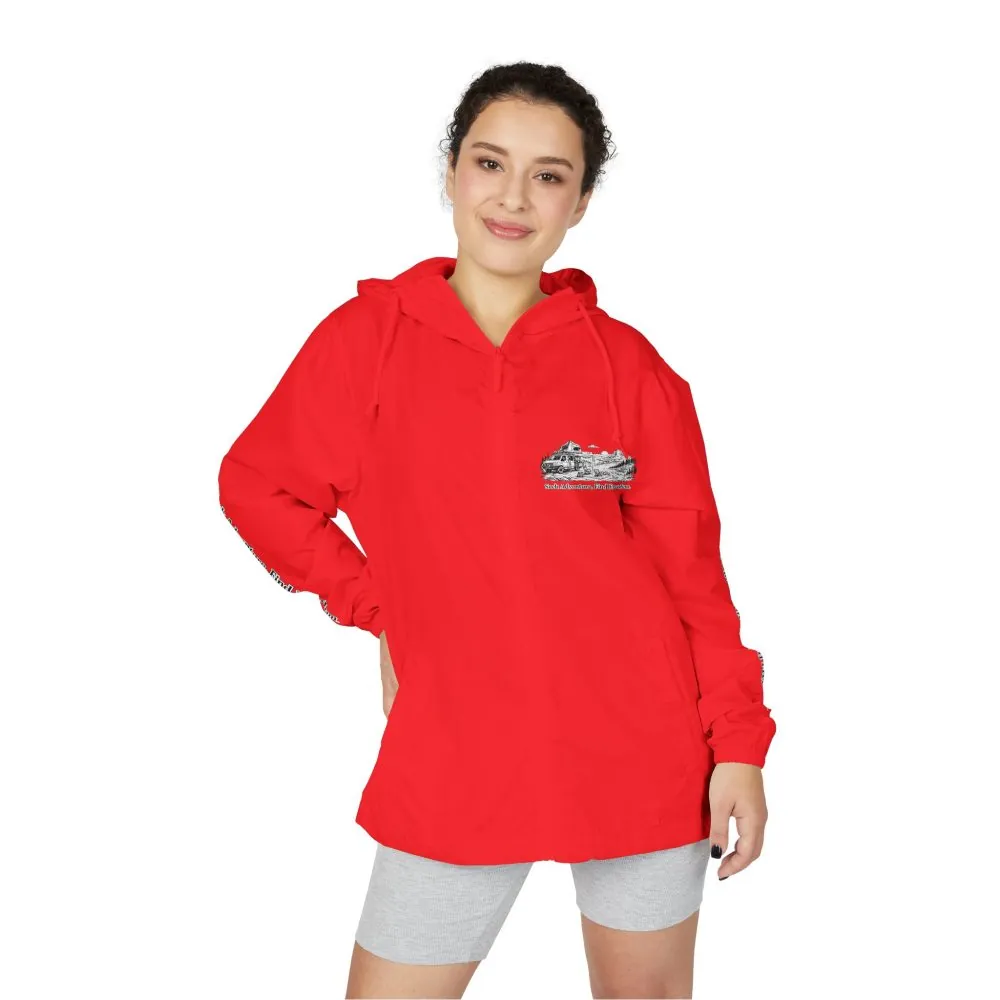Unisex Full-Zip Windbreaker Jacket — "Seek Adventure, Find Freedom" (Design "Minimal-Line")