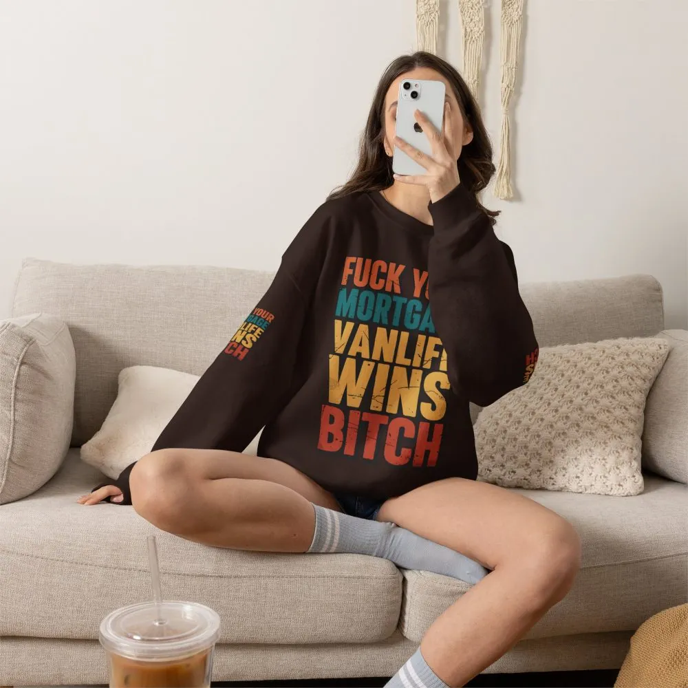Unisex Heavy Blend™ Crewneck Sweatshirt — "Fuck Your Mortgage" Design F**K-Line