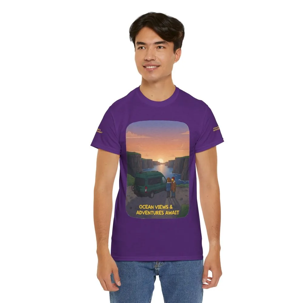 1913825421416049237_2048.jpeg Unisex Heavy Cotton Tee — "Ocean Views-Adventures Awaits" Design Sitcom-Line