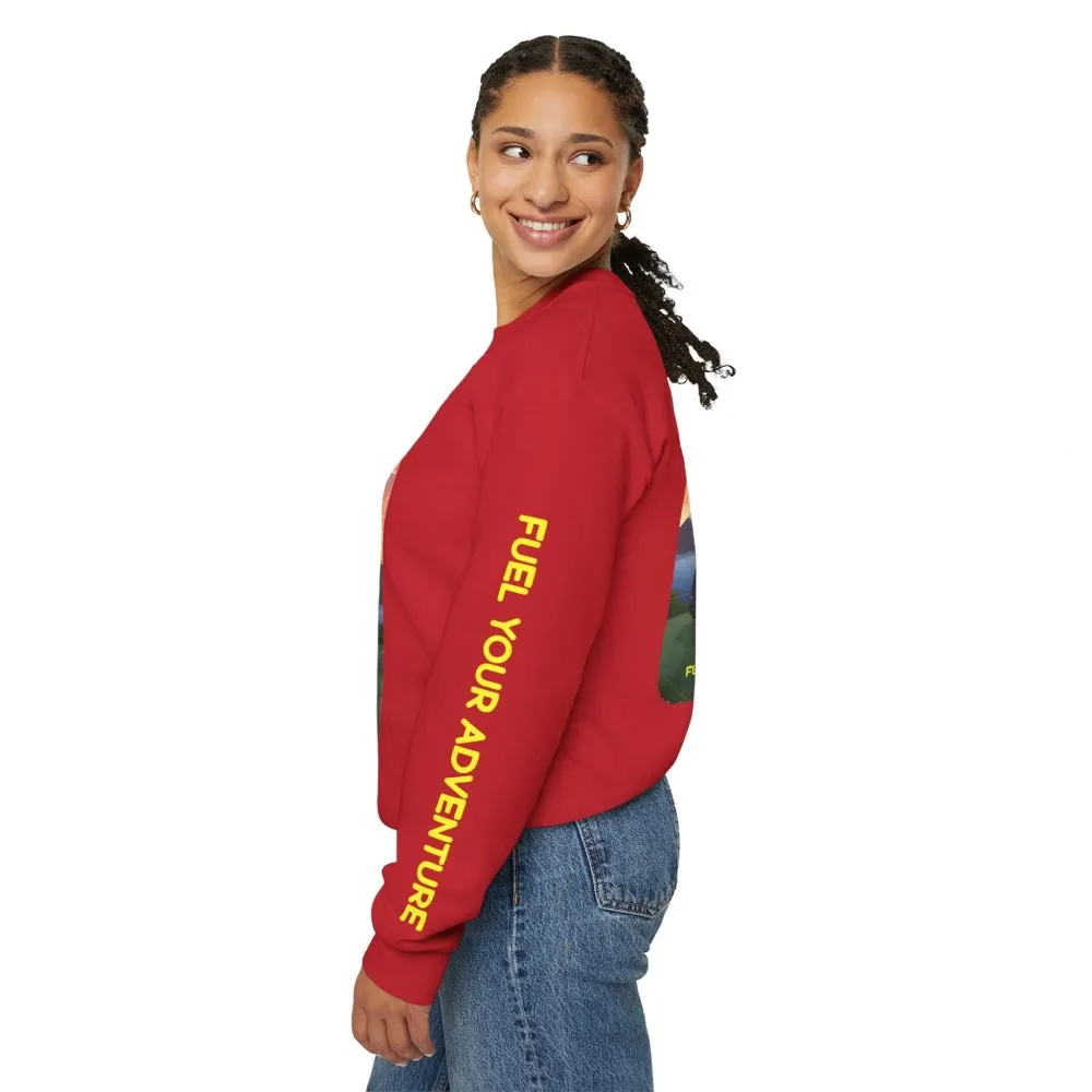 Unisex Heavy Blend™ Crewneck Sweatshirt — "Fuel Your Adventure" Design Sitcom-Line
