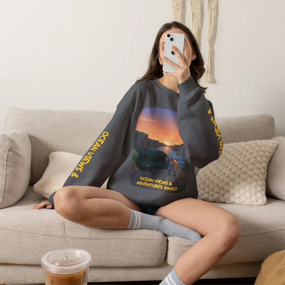 1924545650566343703_2048.jpeg Unisex Heavy Blend™ Crewneck Sweatshirt — "Ocean Views-Adventures Awaits" Design Sitcom-Line