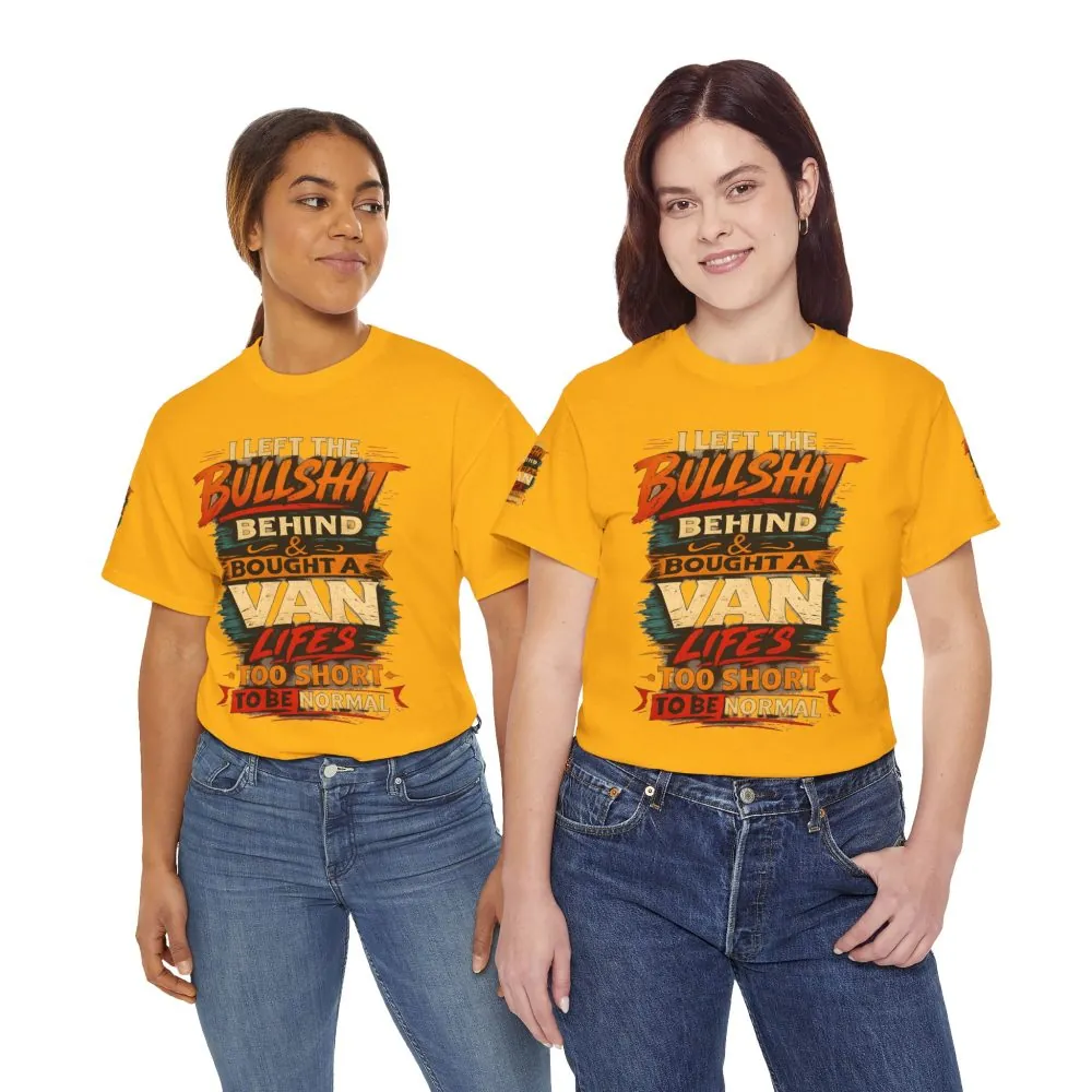 Unisex Heavy Cotton Tee — "I Left The Bullshit" Design F**K-Line