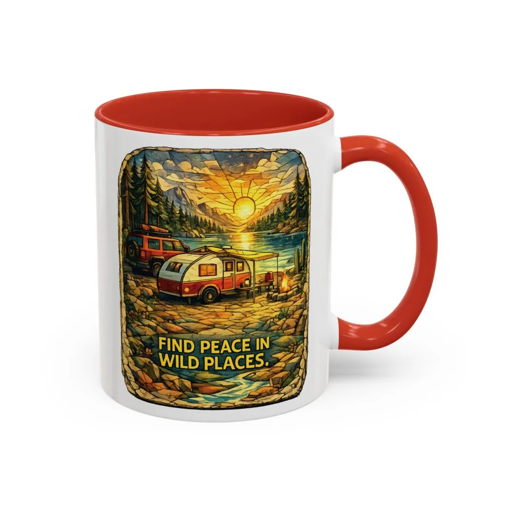 195218547012661684_2048.jpeg Accent Coffee Mug (11, 15oz) — "Find Peace In Wild Places" Design Cubic-Line