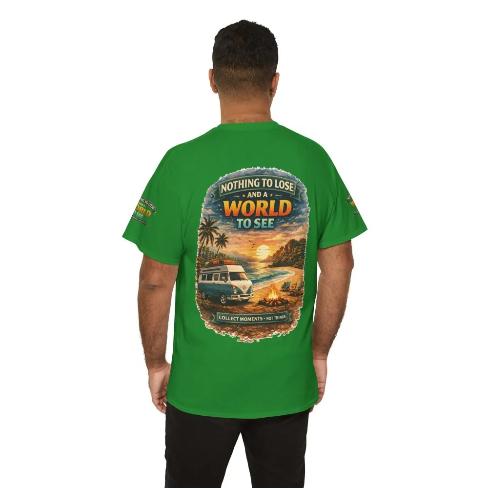 Unisex Heavy Cotton Tee — "Nothing To Lose " Design Scenic-Line