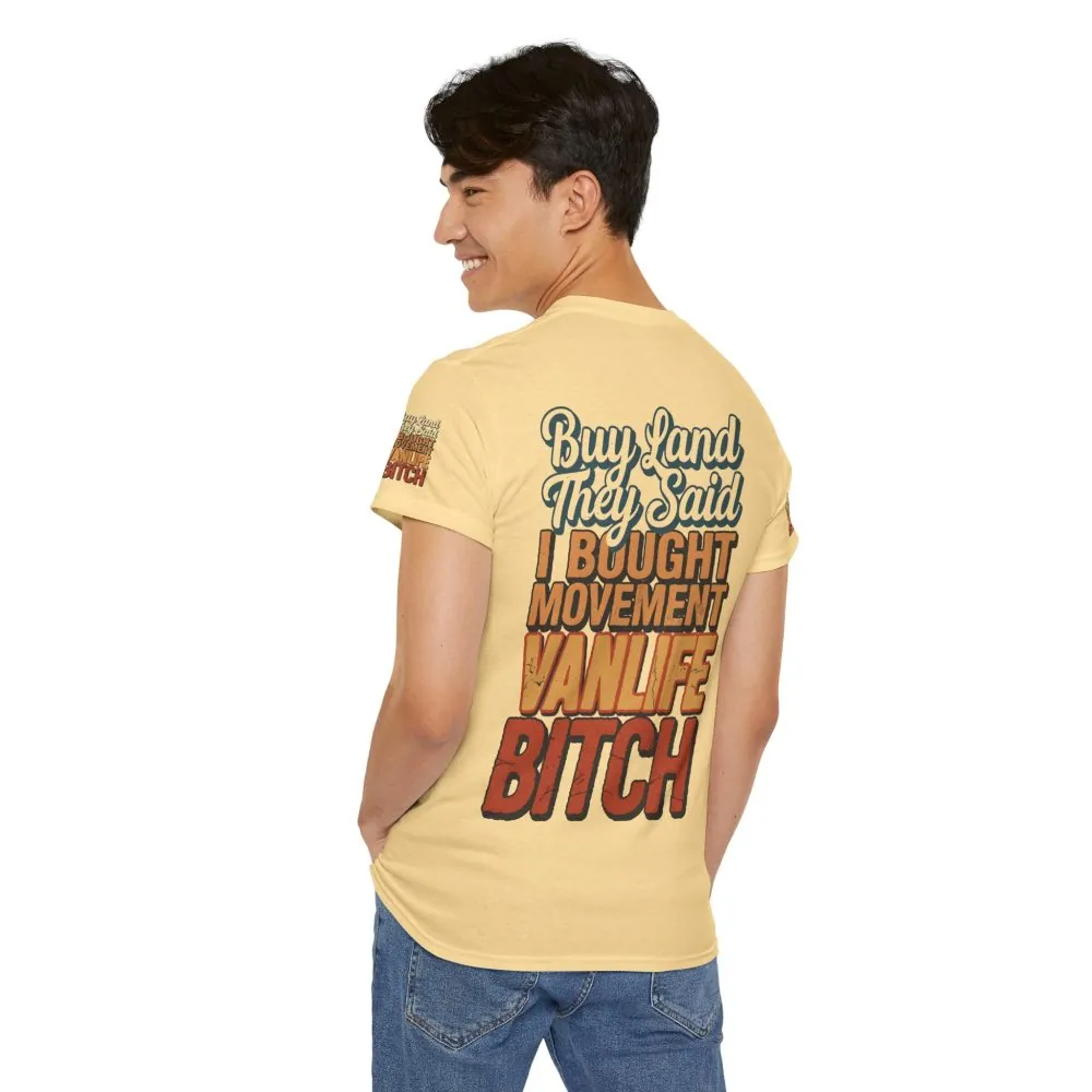 1960004012180150555_2048.jpeg Unisex Heavy Cotton Tee — "Buy Land They Said" Design F**K-Line