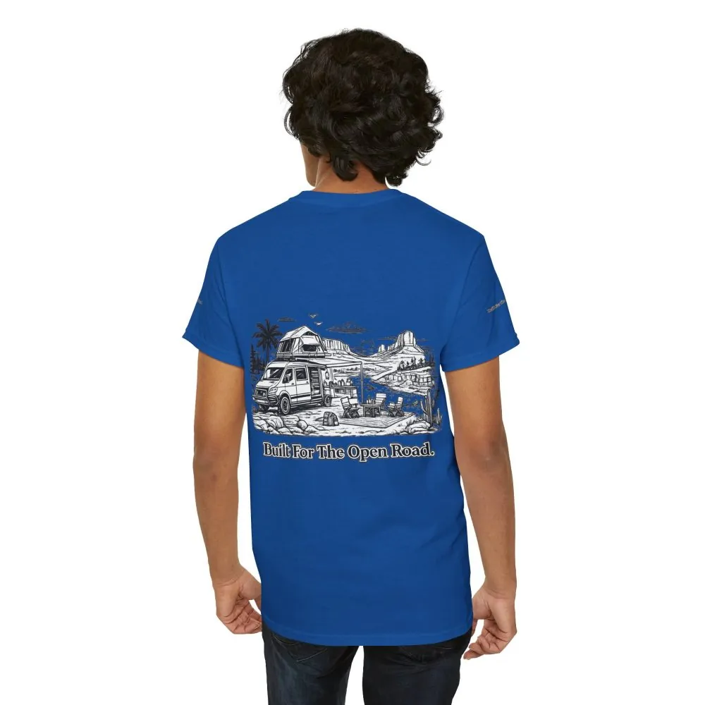 1966139454654041403_2048.jpeg Unisex Heavy Cotton Tee — "Built For The Open Road" Design Minimal-Line