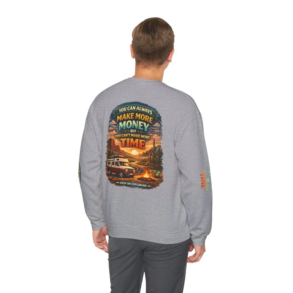 Unisex Heavy Blend™ Crewneck Sweatshirt — "You Can Always Make More Money" Design Scenic-Line