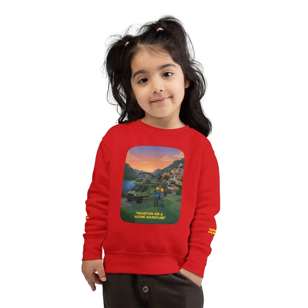 Toddler Sweatshirt - "Mountain Air And Alpine Adventure" (Design Sitcom-Line)