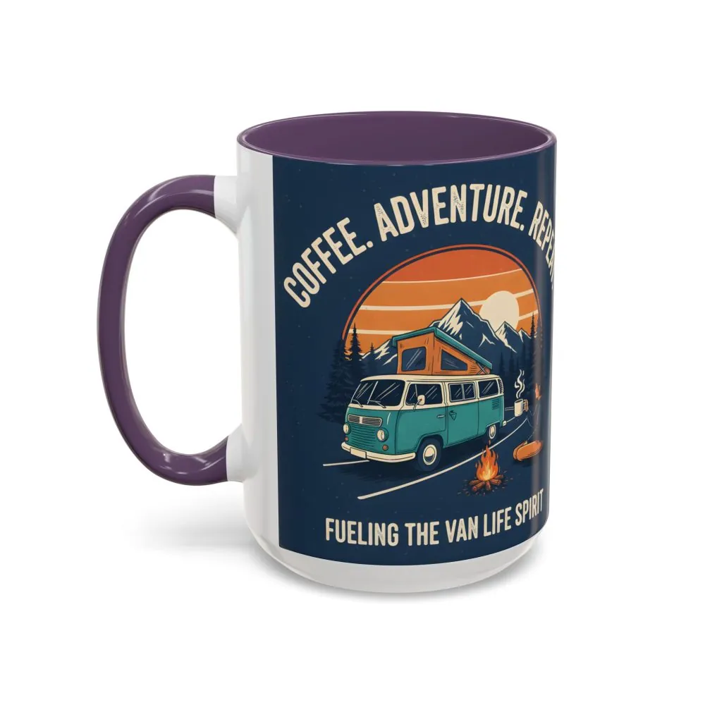 2001380770807856830_2048.jpeg Accent Coffee Mug (11, 15oz) - "Coffee. Adventure. Repeat."