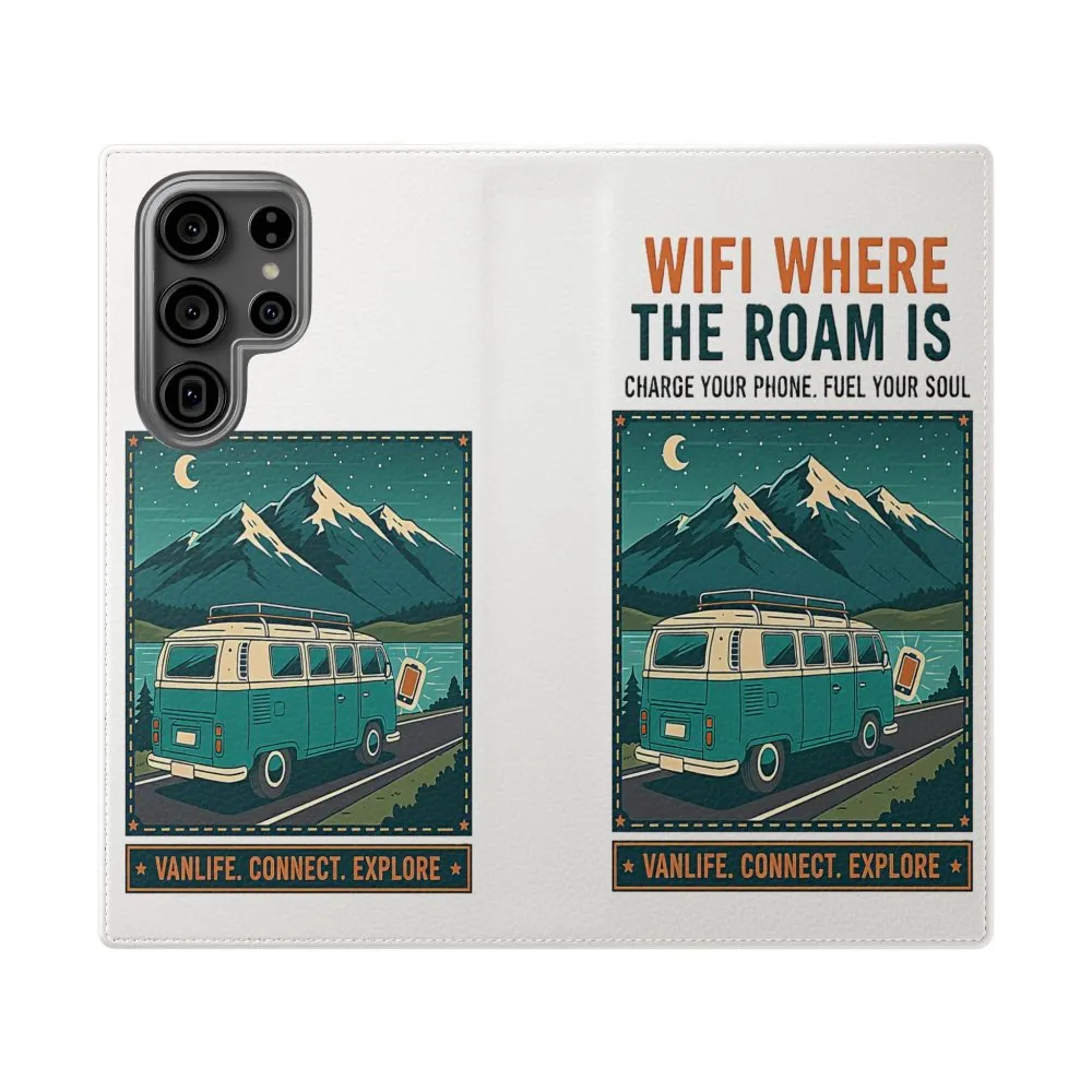 2041256008260661062_2048.jpeg Flip Phone Case — “WiFi Where the Roam Is” Vanlife Wallet Case