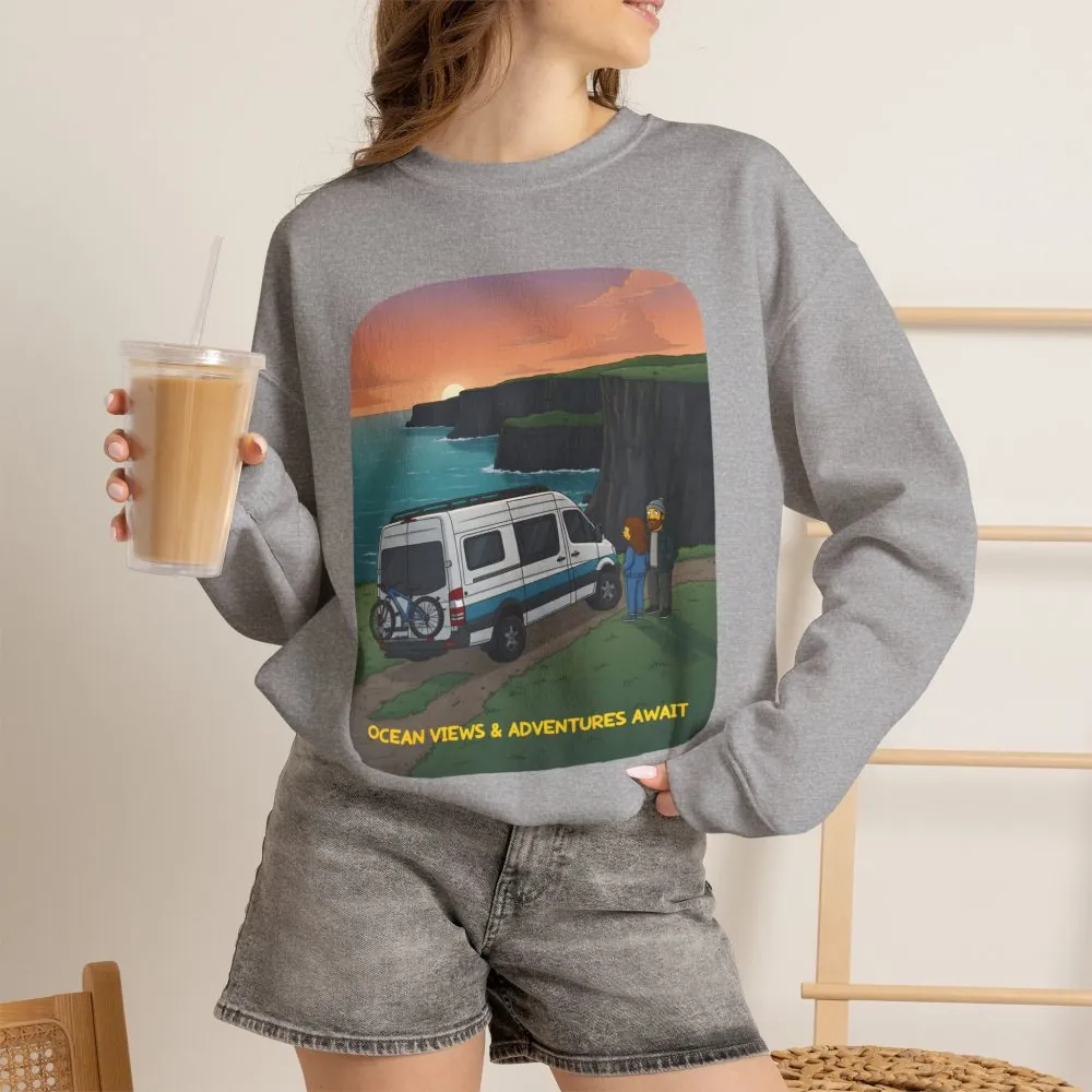 2060708954466773009_2048.jpeg Unisex Heavy Blend™ Crewneck Sweatshirt — "Ocean Views-Adventures Awaits" Design Sitcom-Line